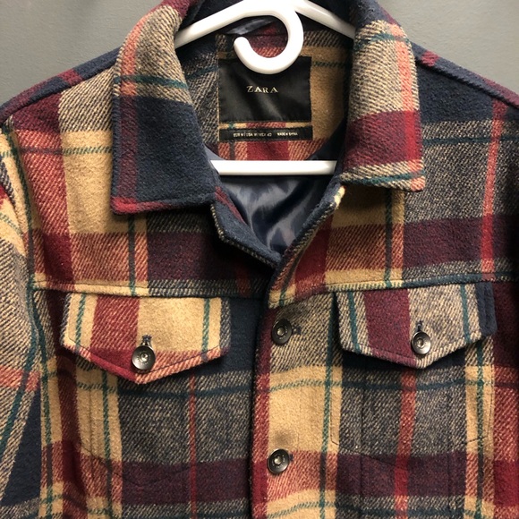 ZARA PLAID JACKET - Picture 3 of 12